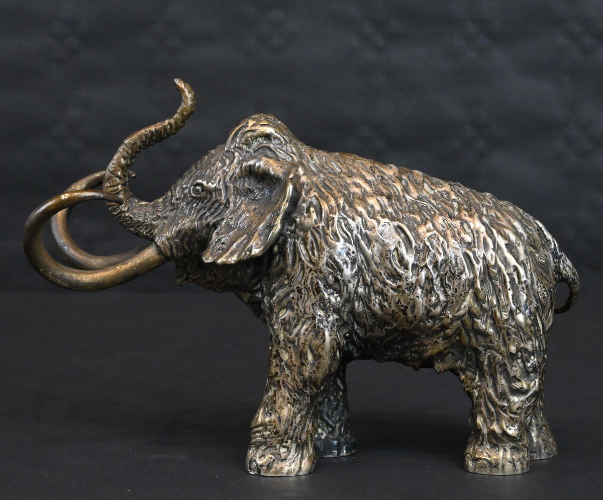 Eléphant En Argent 800 - Italie 20ème Siècle-photo-2